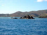 Mosquito Rock guards the entrance to North Sound.