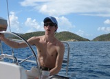 Richard steers us towards Gorda.