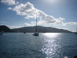 Nearing sunset of a gorgeous day in Gorda Sound.