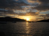 Sunset, Gorda Sound.