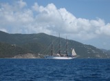 Here's the Sea Cloud again. We were waiting to take the perfect shot -- she was under full sail -- waited just too long. Sigh.