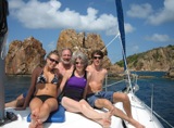 The family that sunbathes together, stays together.